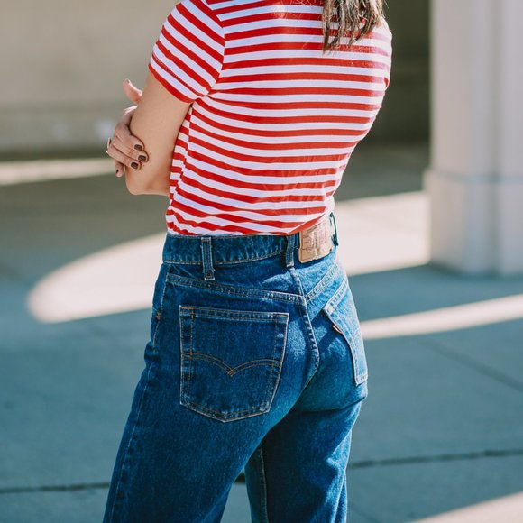 Vintage Levi's 501 Button Fly Red Tab Mom Jeans